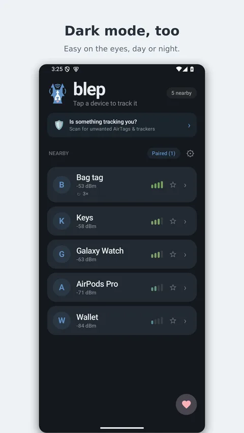 blep screenshot — dark mode